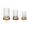 Clear Aluminum Traditional Hurricane Lamp Set